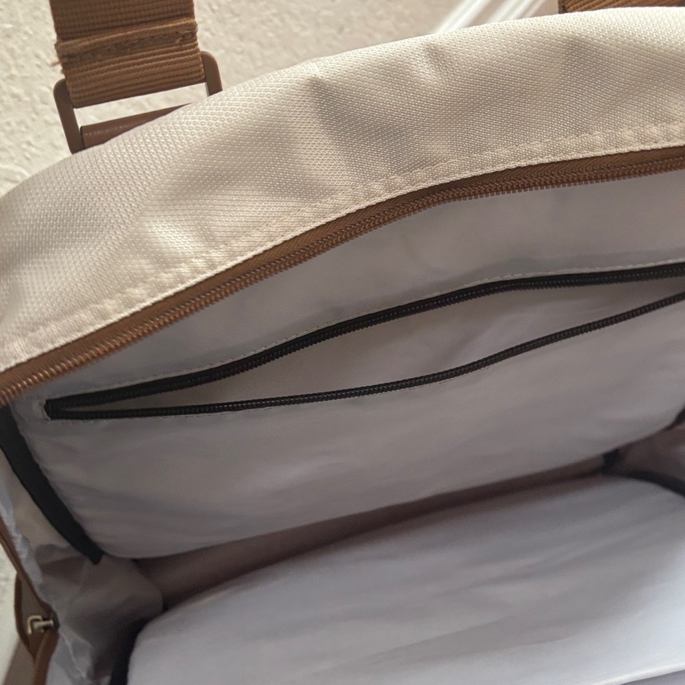 Elegant Cream and Brown Backpack - Picture 8 of 8